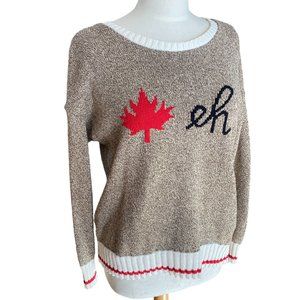 Parkhurst Tan and Red Crew Neck Sweater